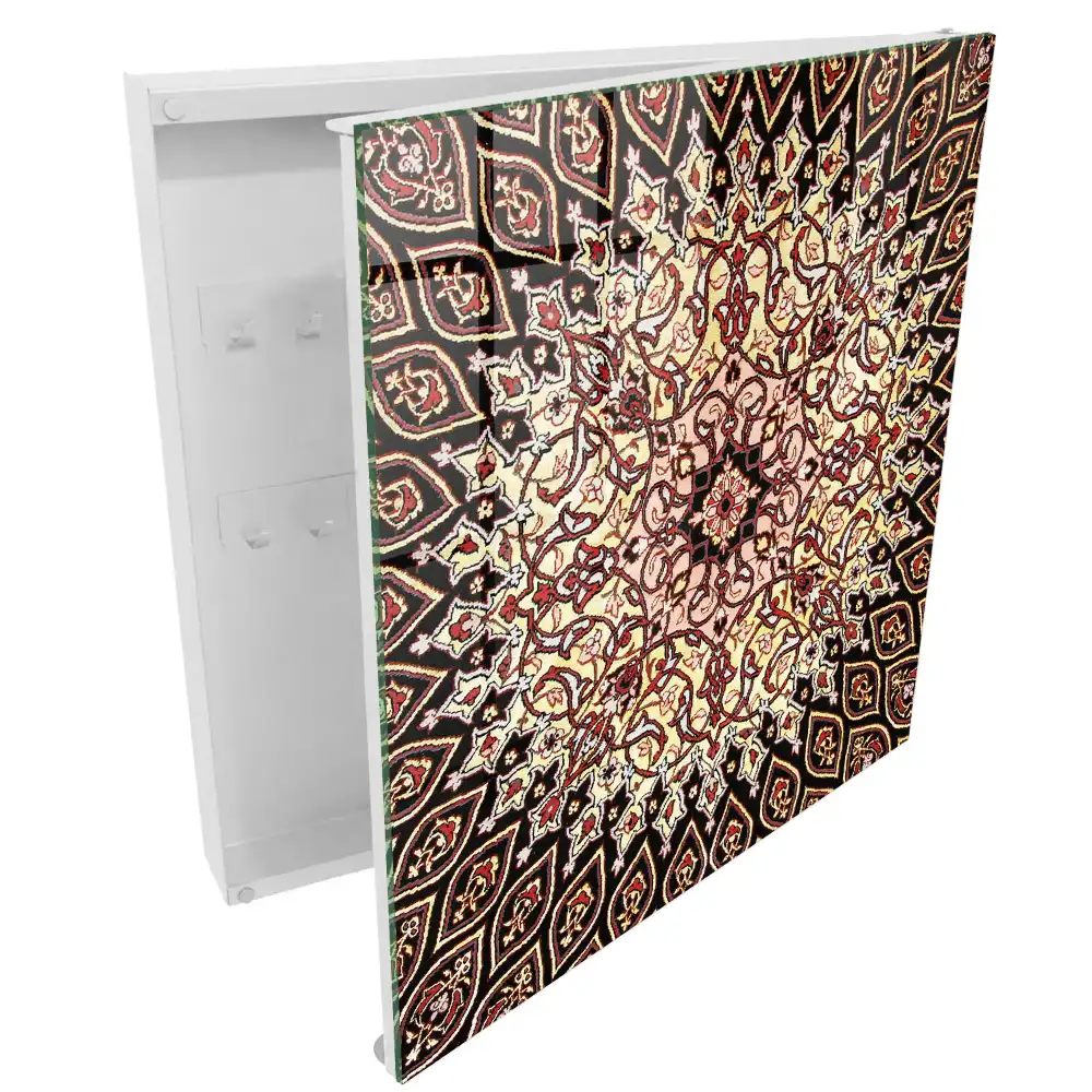 Dulapior pentru chei cu design ornamentat în tonuri calde