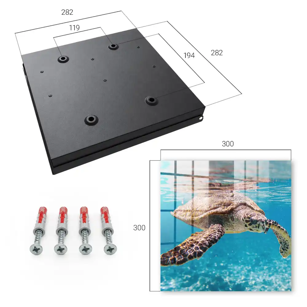 Casetă pentru chei în formă de țestoasă cu model oceanic albastru