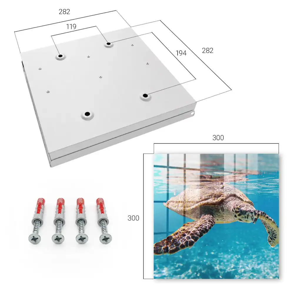 Casetă pentru chei în formă de țestoasă cu model oceanic albastru