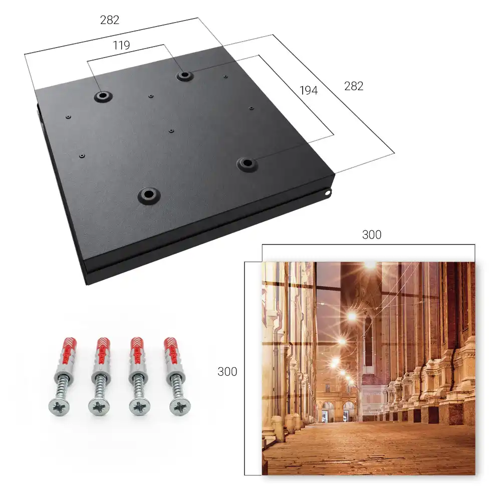 Casetă de chei cu iluminat nocturn pentru încurajarea mersului pe jos