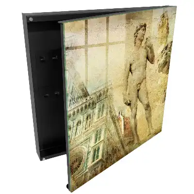 Dulap cu chei cu design de statuie și arhitectură renascentistă