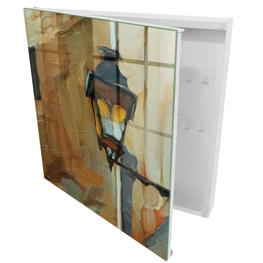 Dulăpior pentru chei cu design de felinar stradal retro