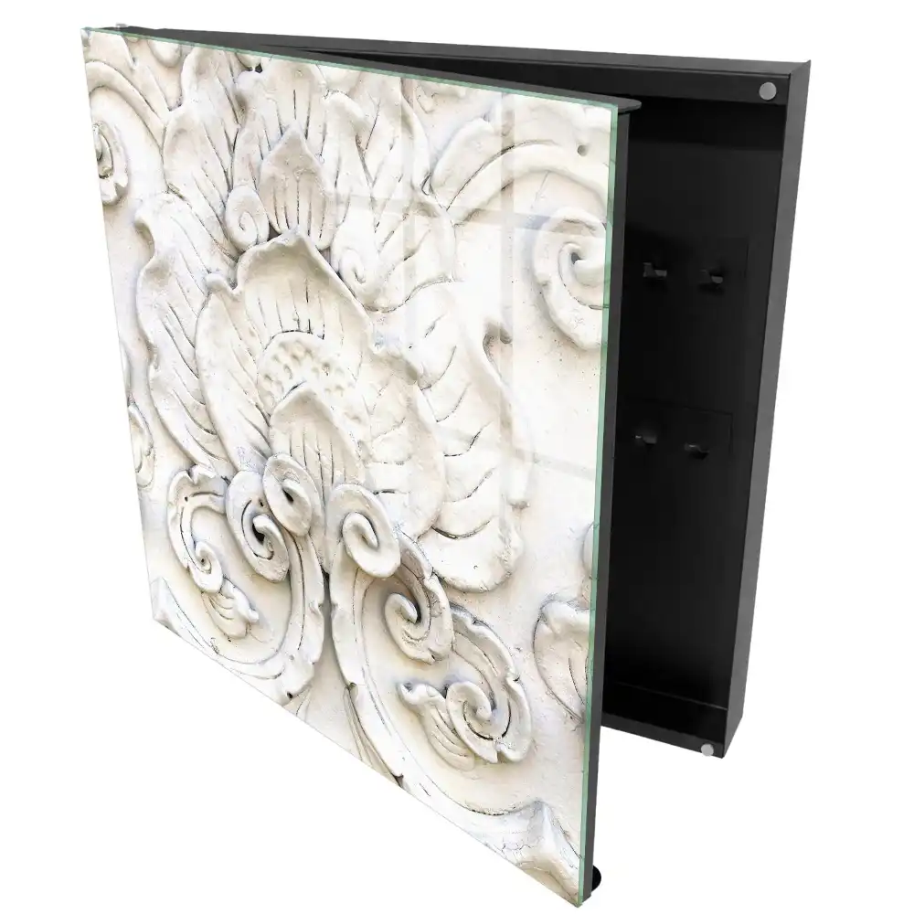 Cuier de perete pentru chei cu motive florale decorate complex