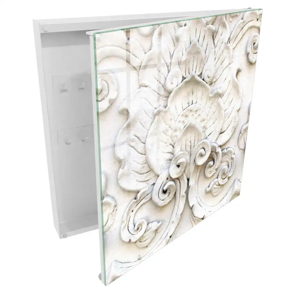 Cuier de perete pentru chei cu motive florale decorate complex