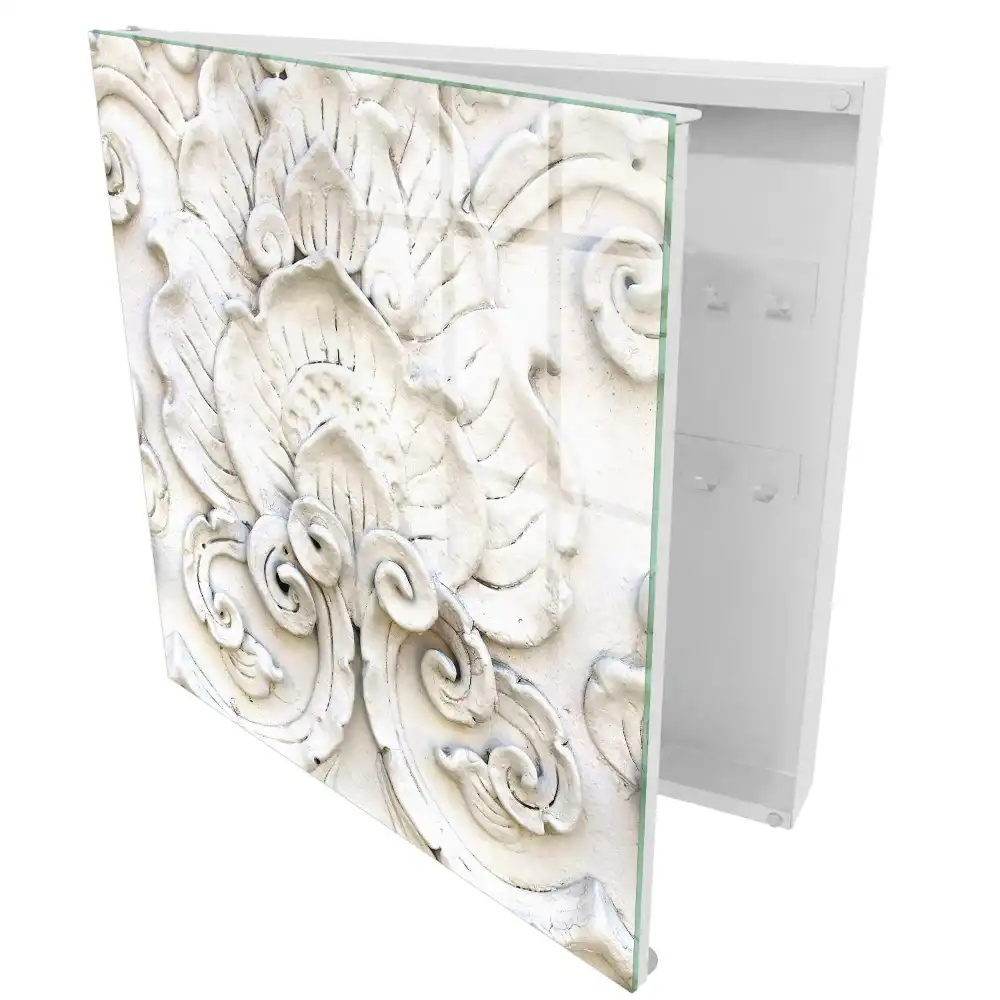 Cuier de perete pentru chei cu motive florale decorate complex