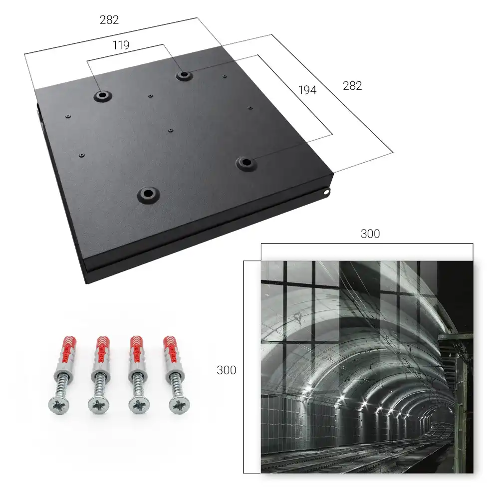 Suport de chei pentru perete cu design de tunel feroviar și curbe dinamice