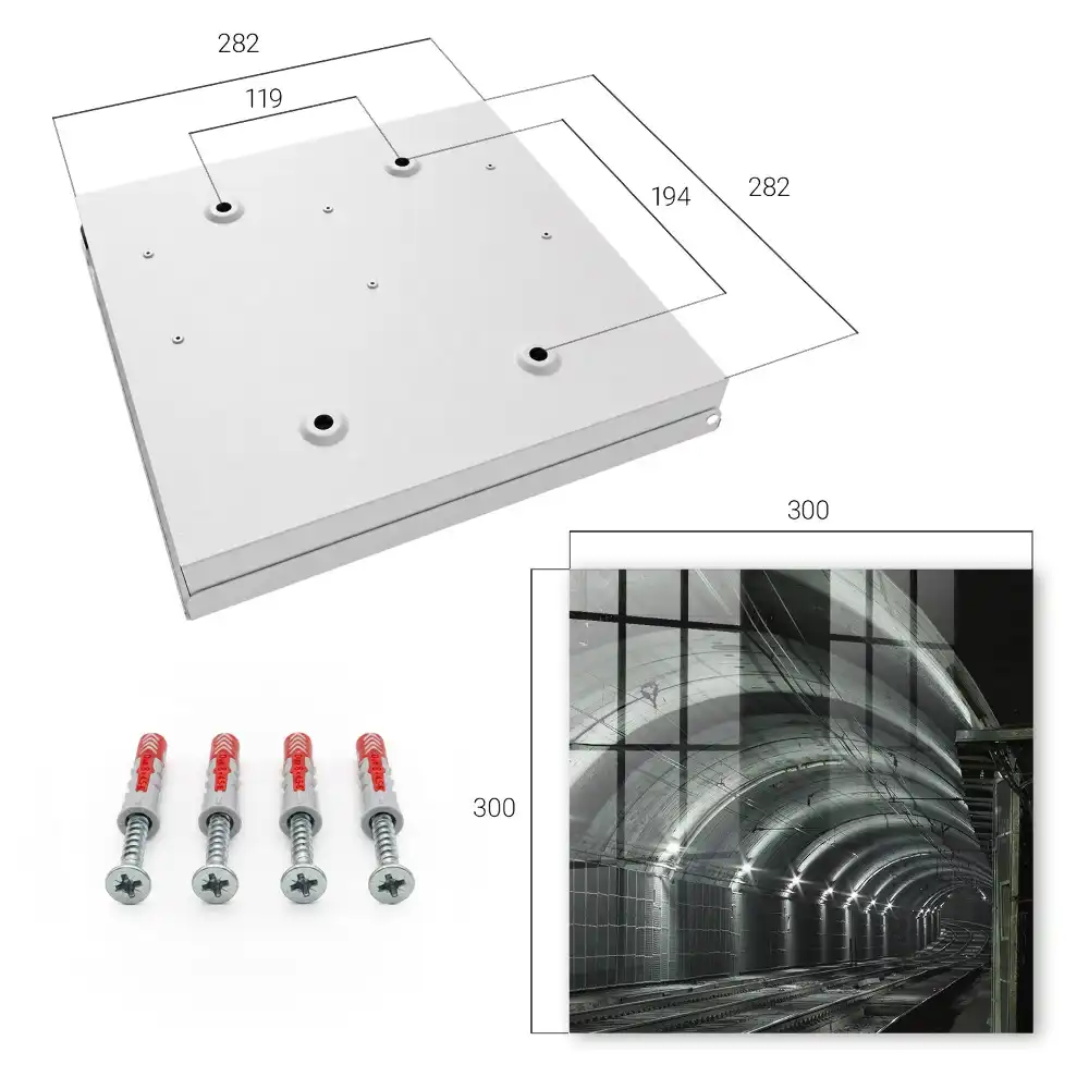 Suport de chei pentru perete cu design de tunel feroviar și curbe dinamice