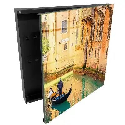 Dulapior pentru chei cu design italian cu gondolier și clădiri