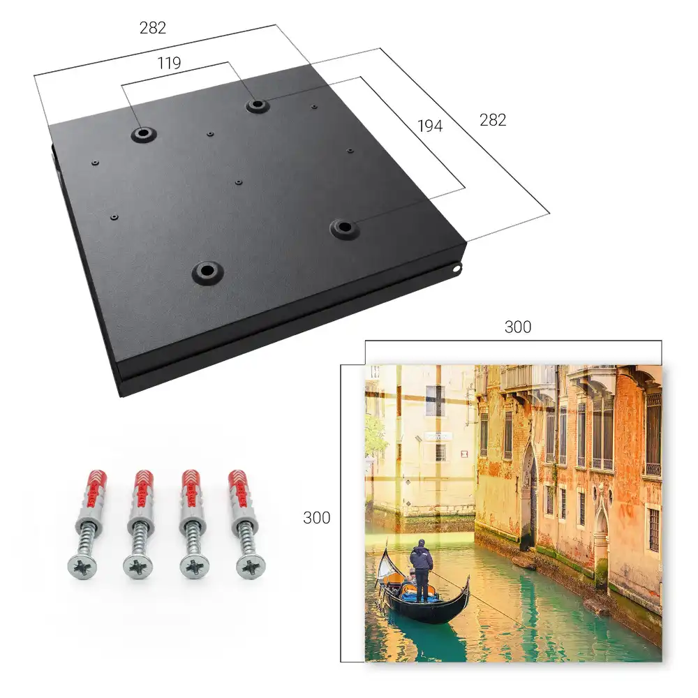 Dulapior pentru chei cu design italian cu gondolier și clădiri