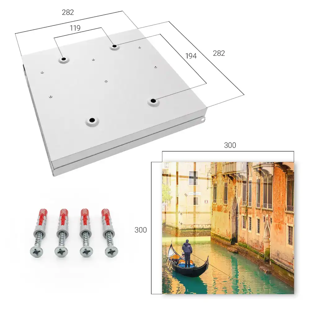 Dulapior pentru chei cu design italian cu gondolier și clădiri