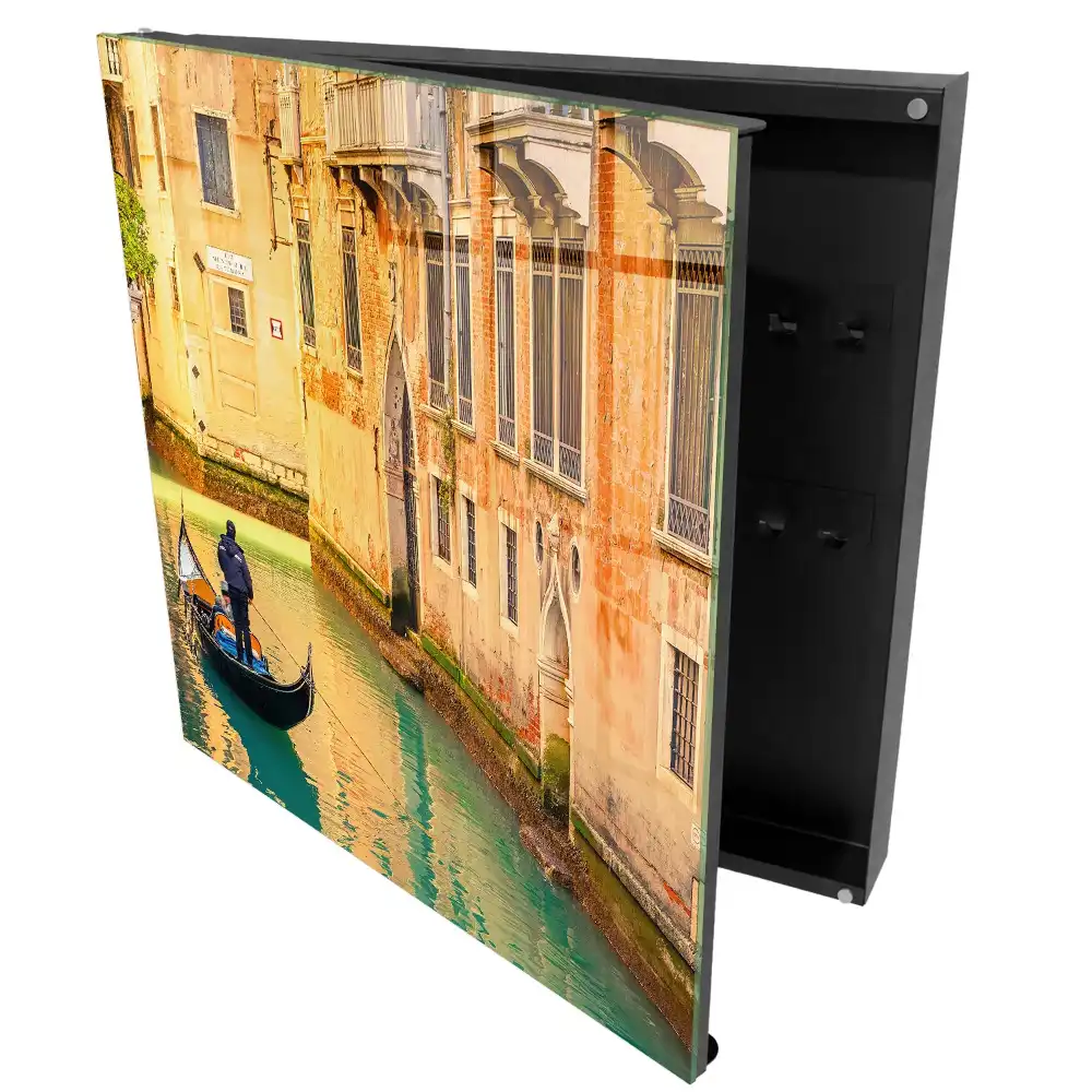 Dulapior pentru chei cu design italian cu gondolier și clădiri