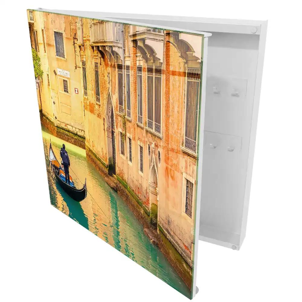 Dulapior pentru chei cu design italian cu gondolier și clădiri