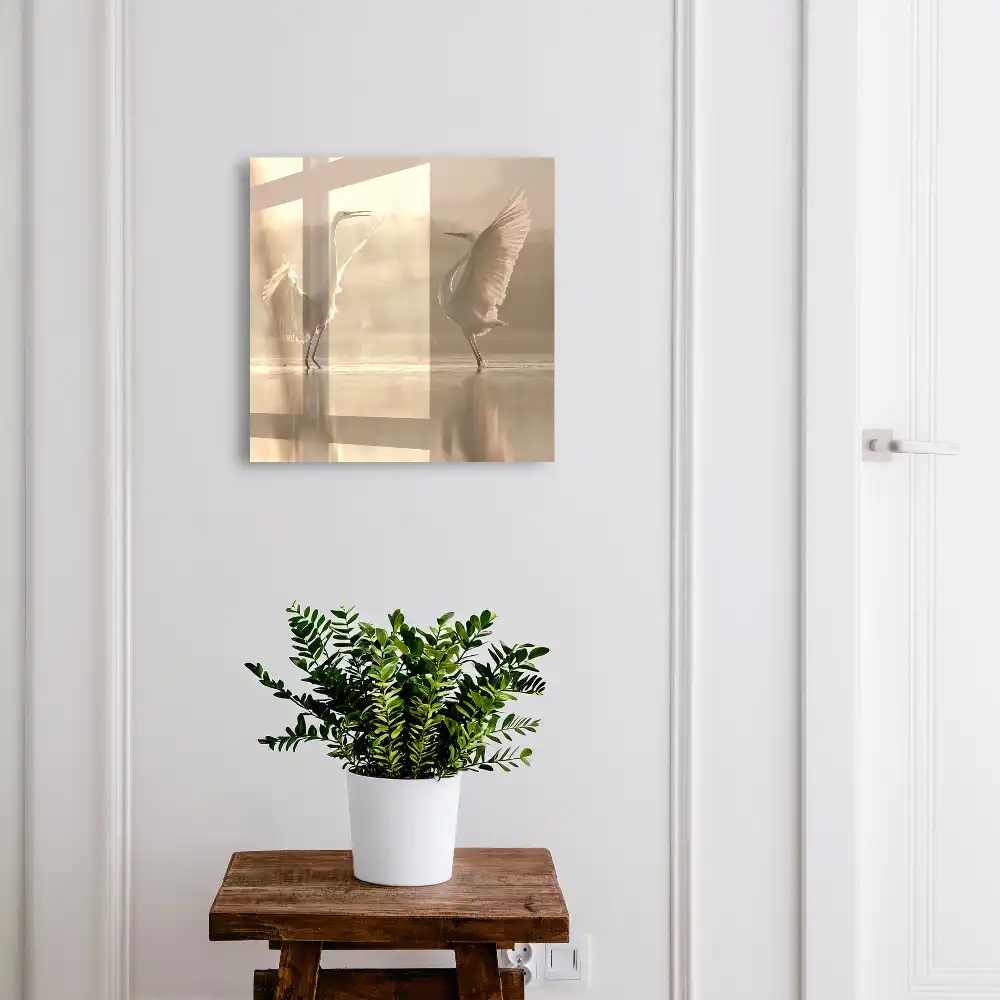 Dulap cu chei cu decor de păsări exotice
