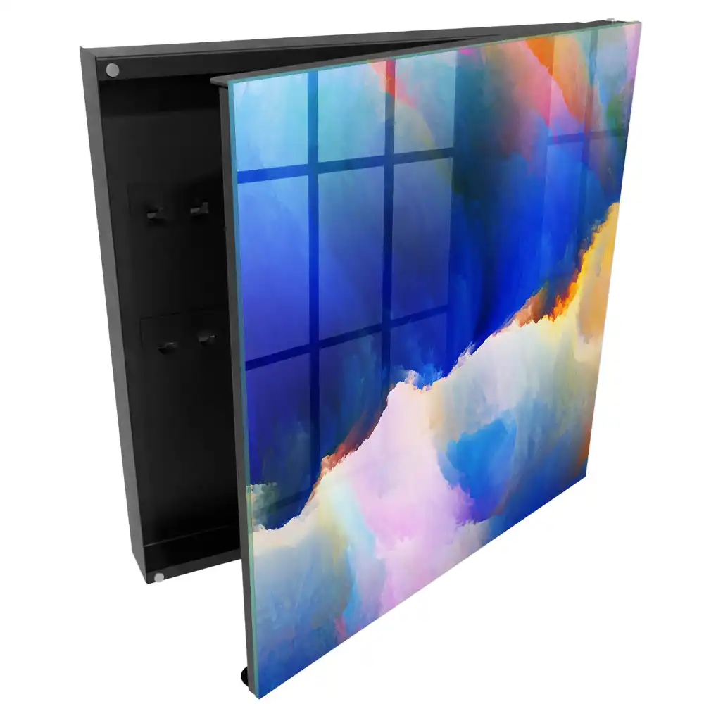 Dulap pentru chei cu design multicolor armonios