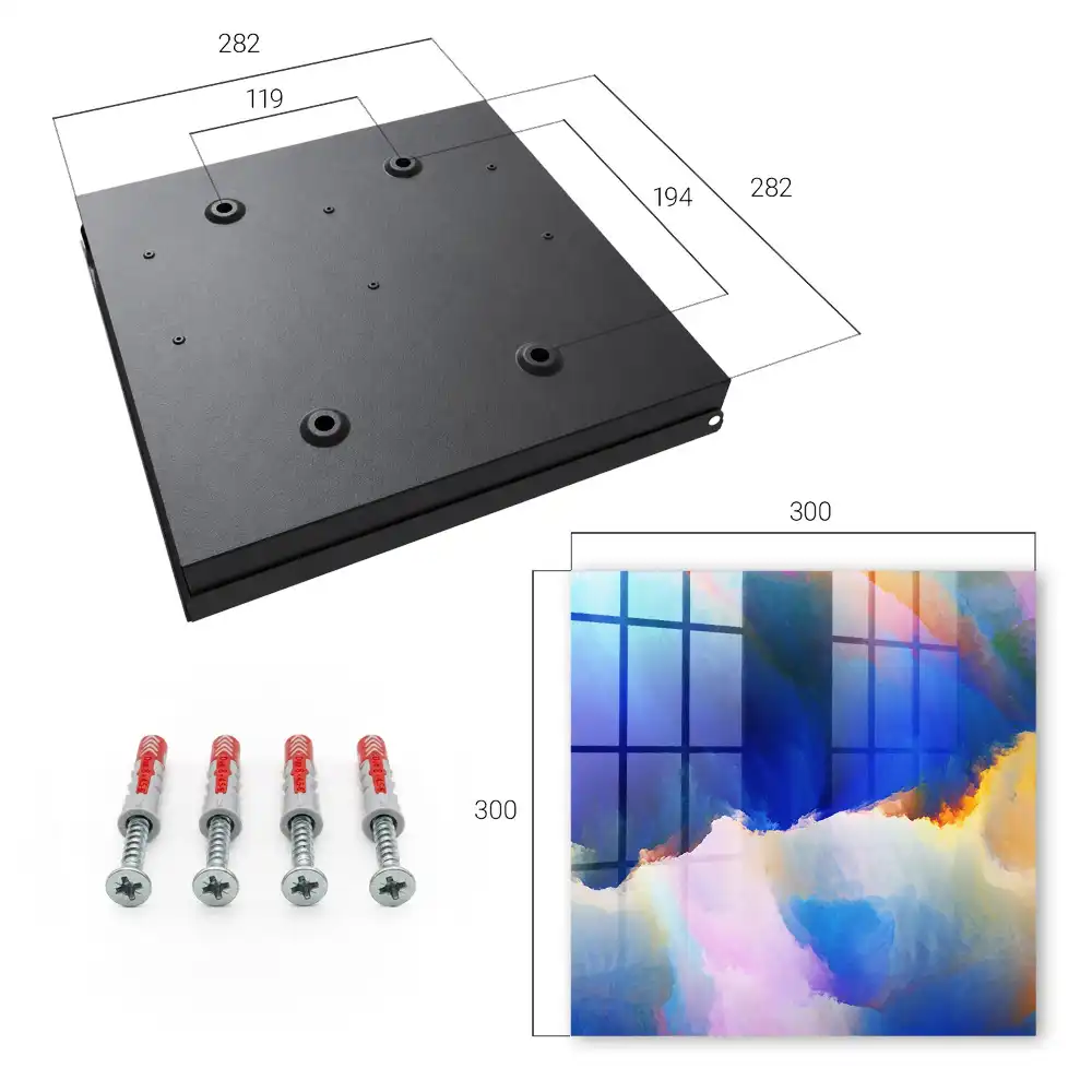Dulap pentru chei cu design multicolor armonios