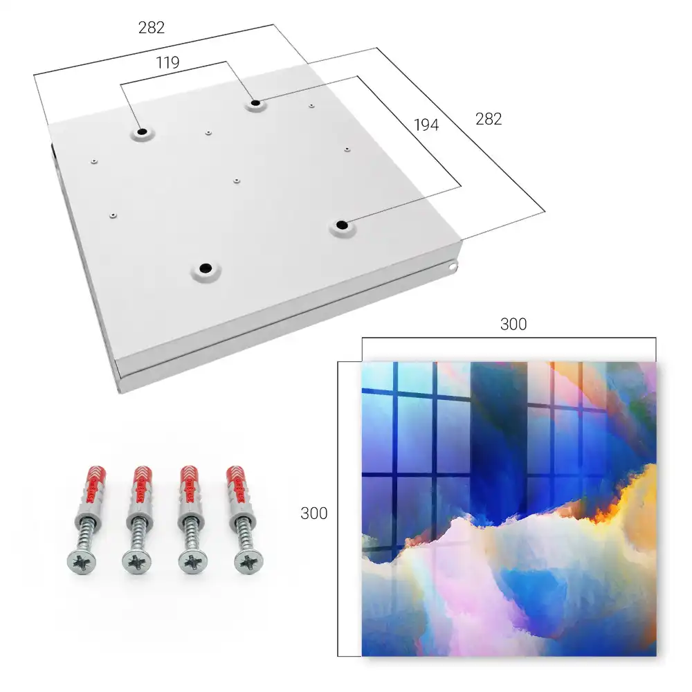 Dulap pentru chei cu design multicolor armonios