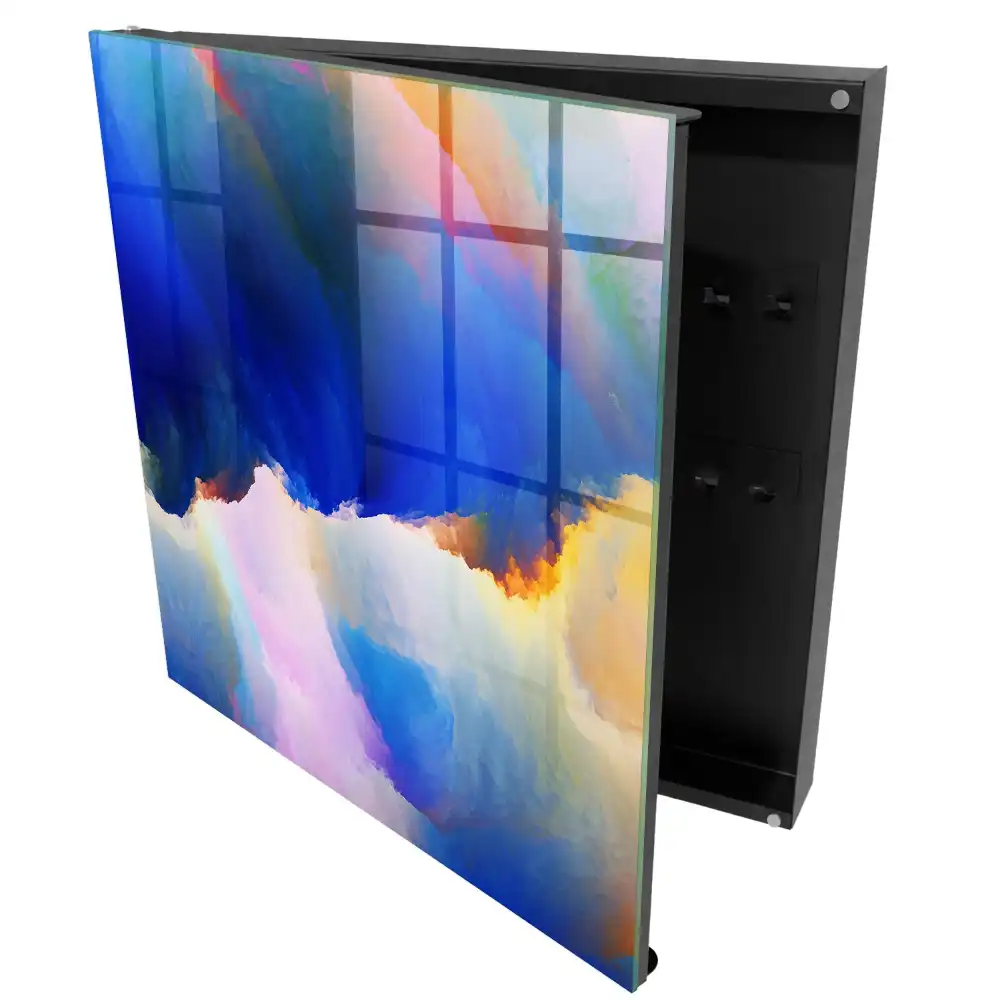 Dulap pentru chei cu design multicolor armonios