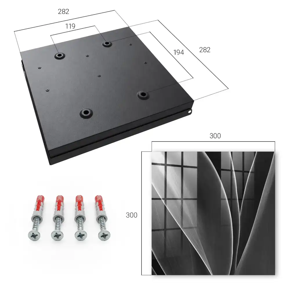 Suport de chei pentru perete cu model de frunze în alb și negru cu design elegant