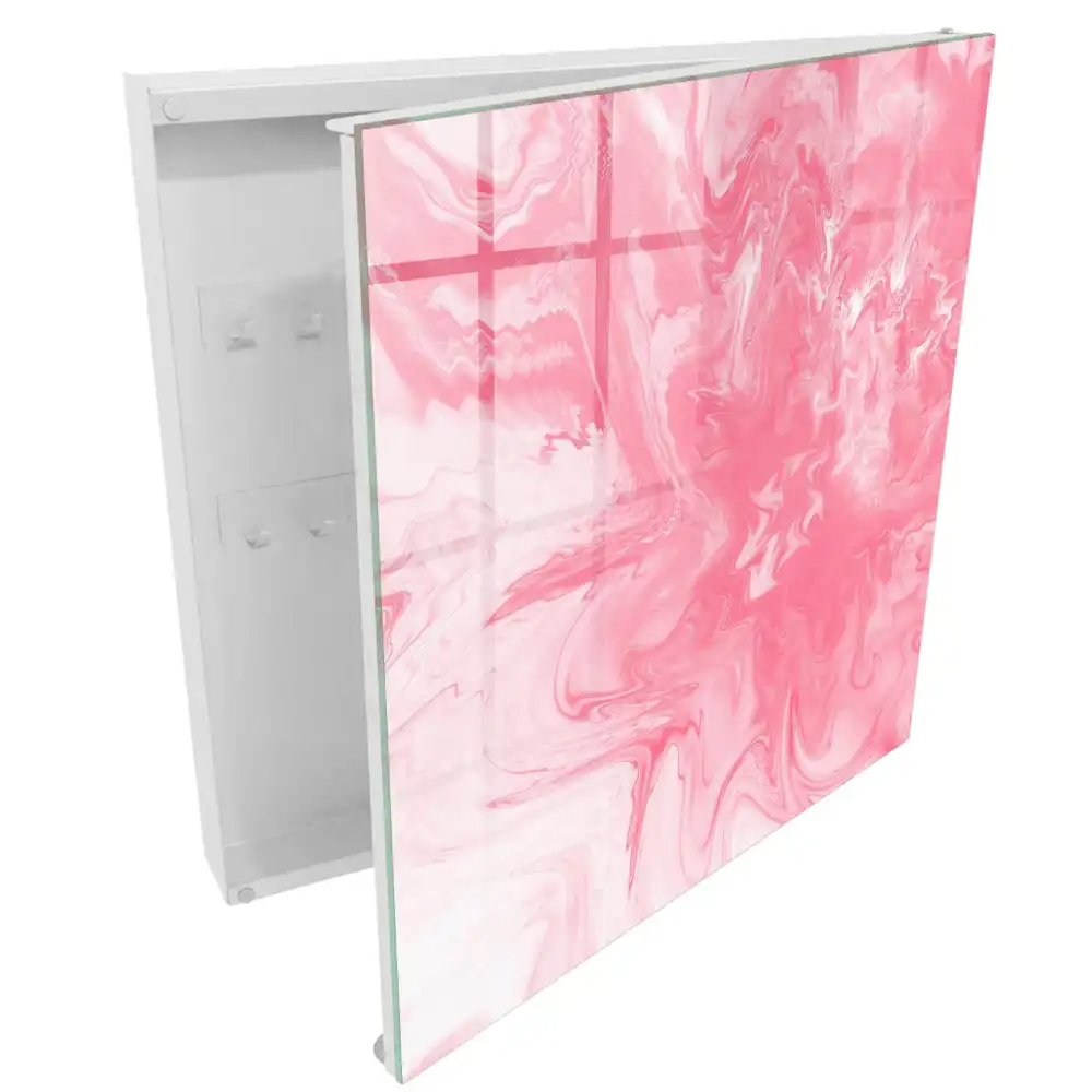 Dulap cu chei cu design abstract roz
