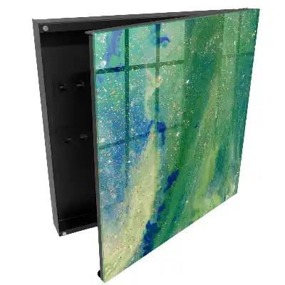 Dulapior pentru chei cu design colorat și detalii decorative