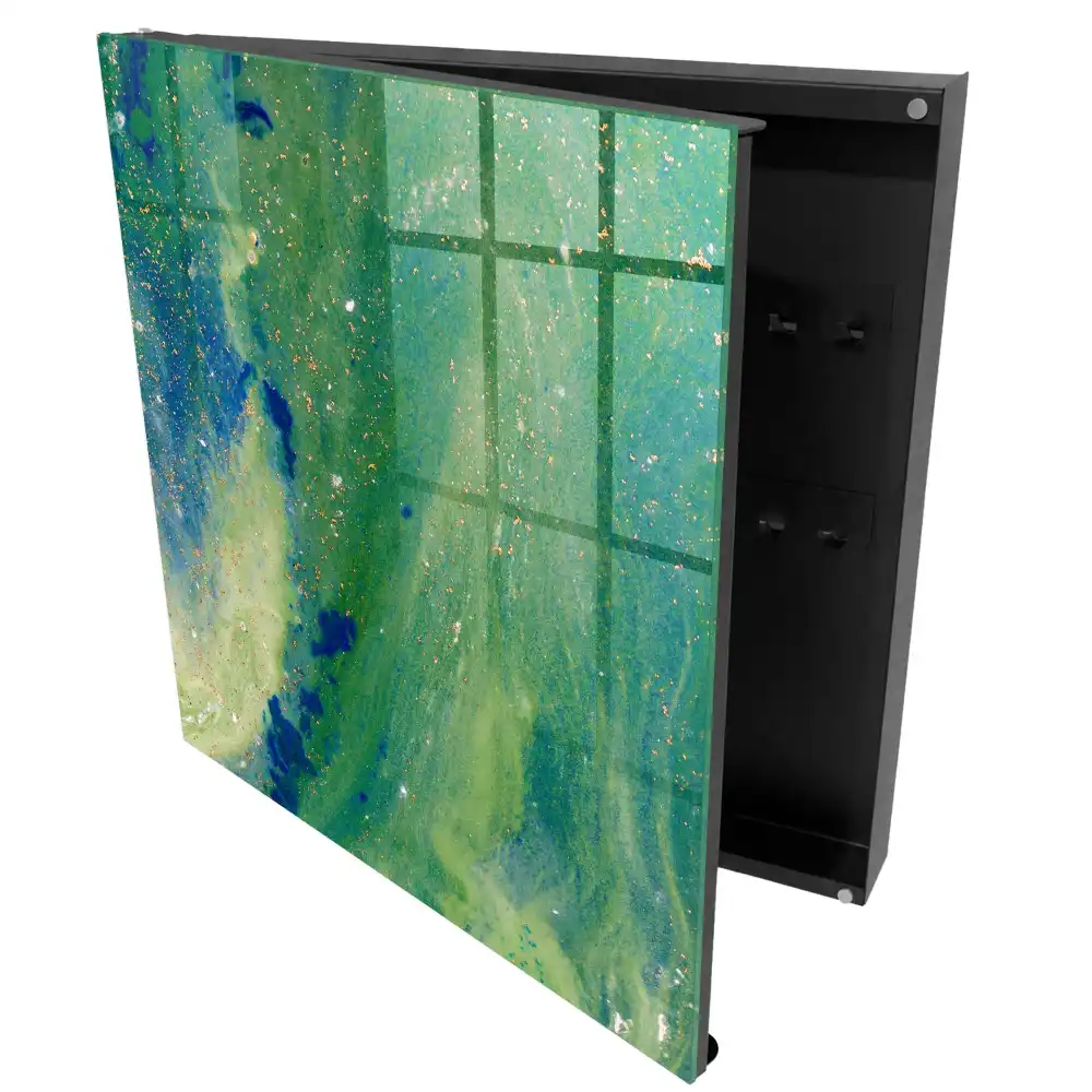 Dulapior pentru chei cu design colorat și detalii decorative