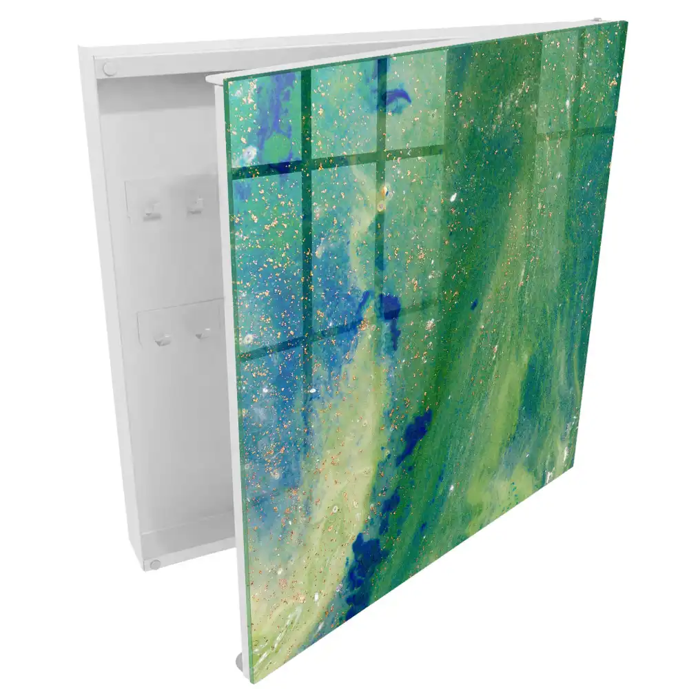 Dulapior pentru chei cu design colorat și detalii decorative