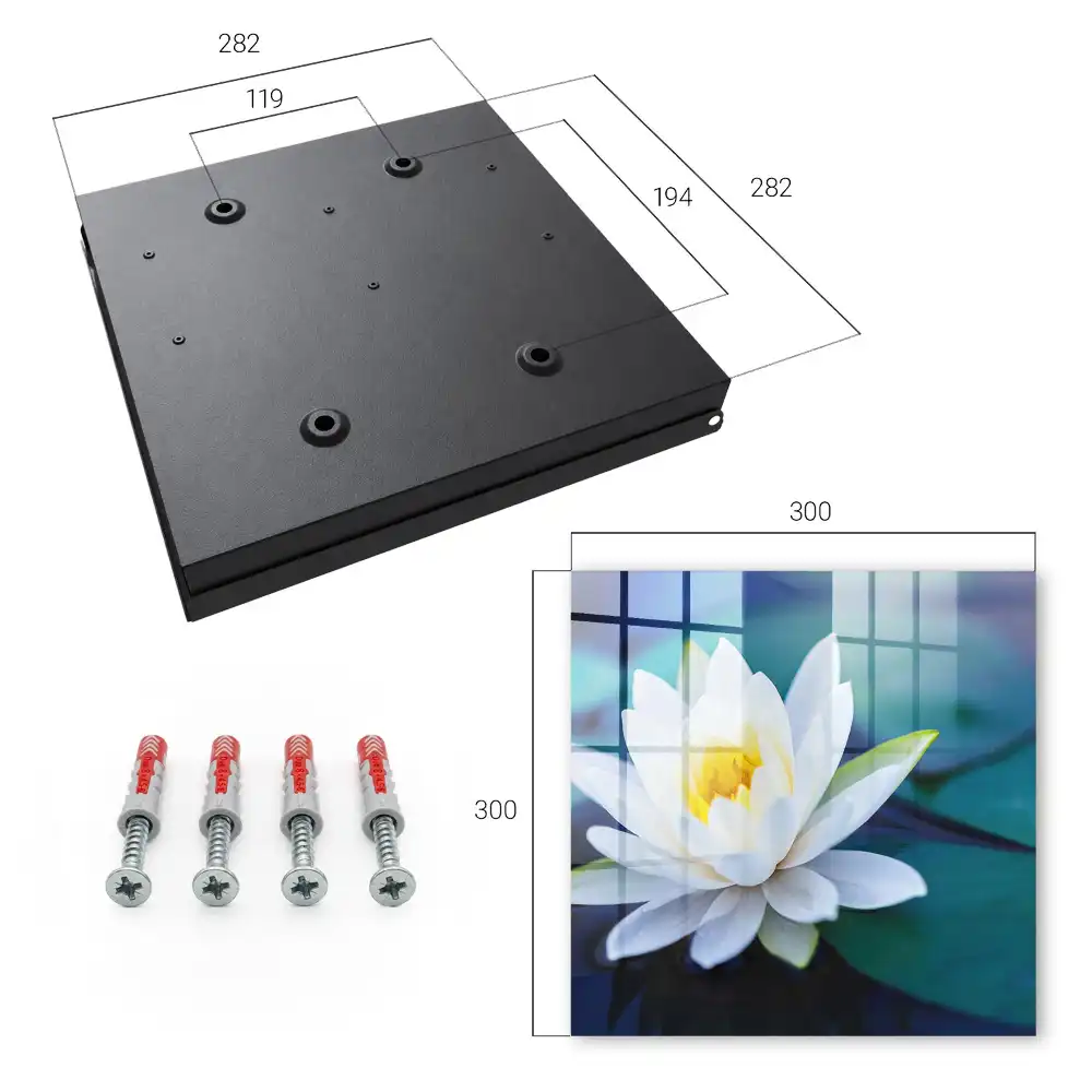 Suport de chei pentru perete cu model floare de nufăr pe iaz natură meditație