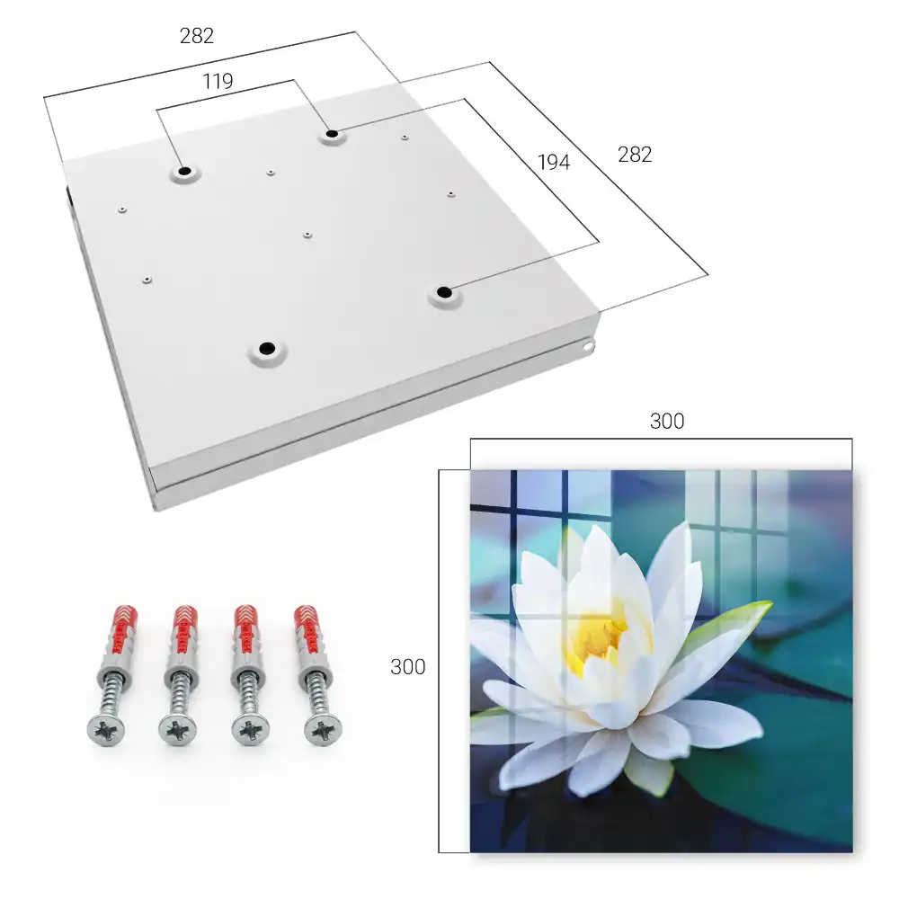Suport de chei pentru perete cu model floare de nufăr pe iaz natură meditație
