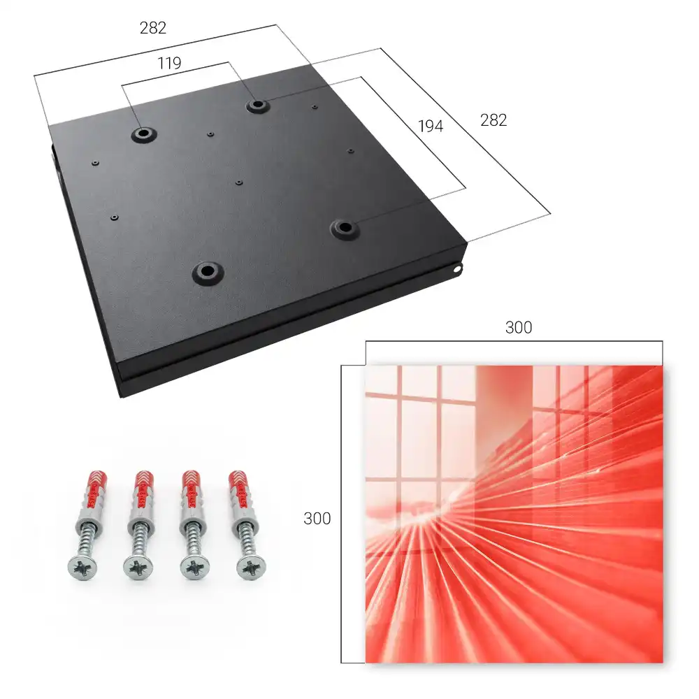 Casetă pentru chei cu model geometric colorat