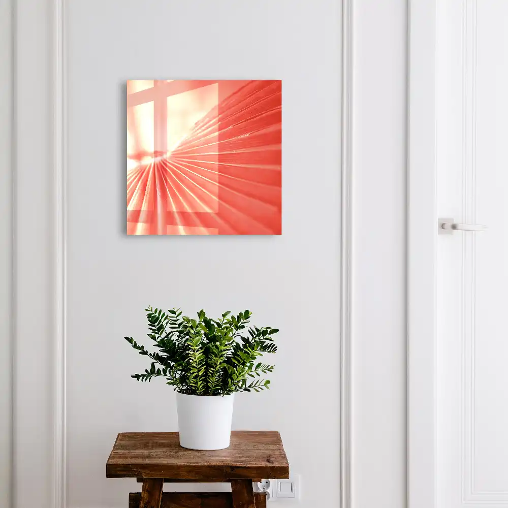 Casetă pentru chei cu model geometric colorat