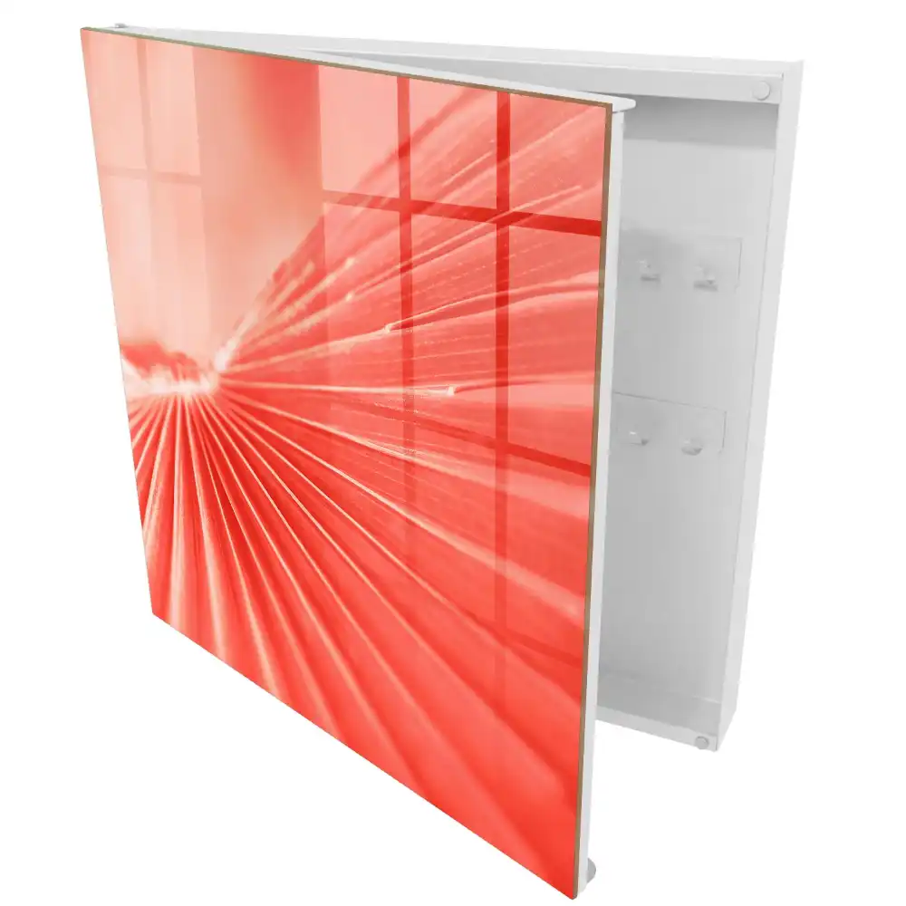 Casetă pentru chei cu model geometric colorat