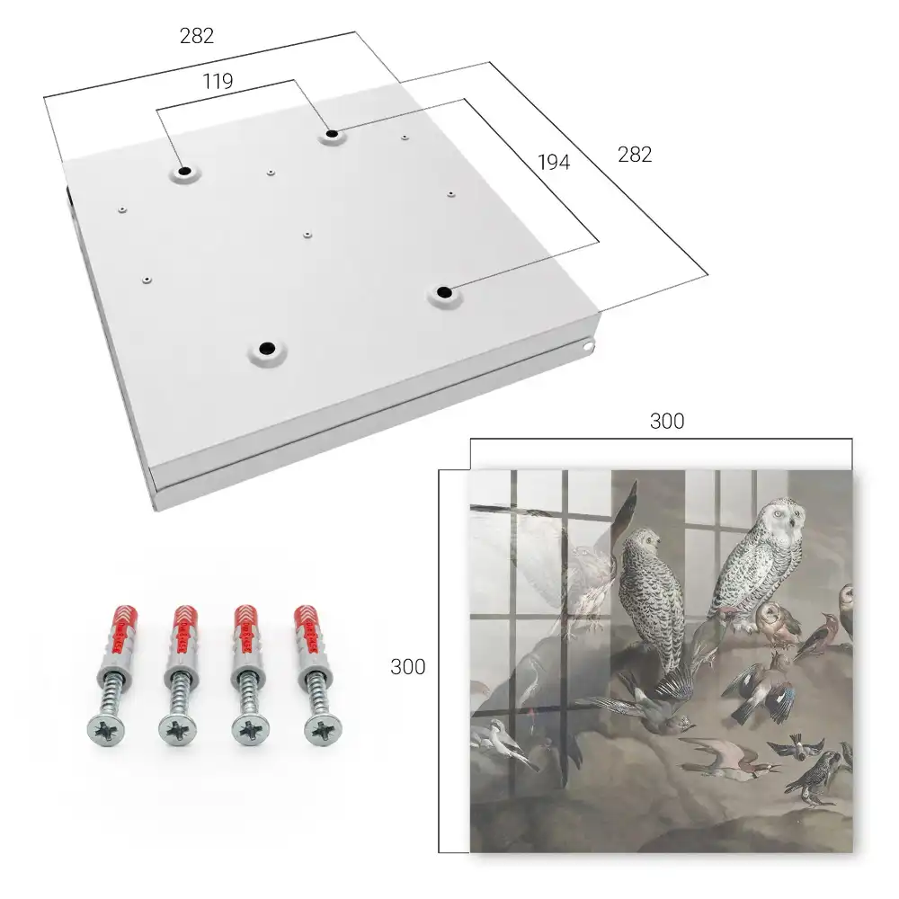 Suport de perete pentru chei cu design de păsări pe o stâncă pitorească