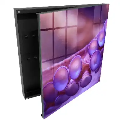 Dulapior pentru chei violet cu design misterios