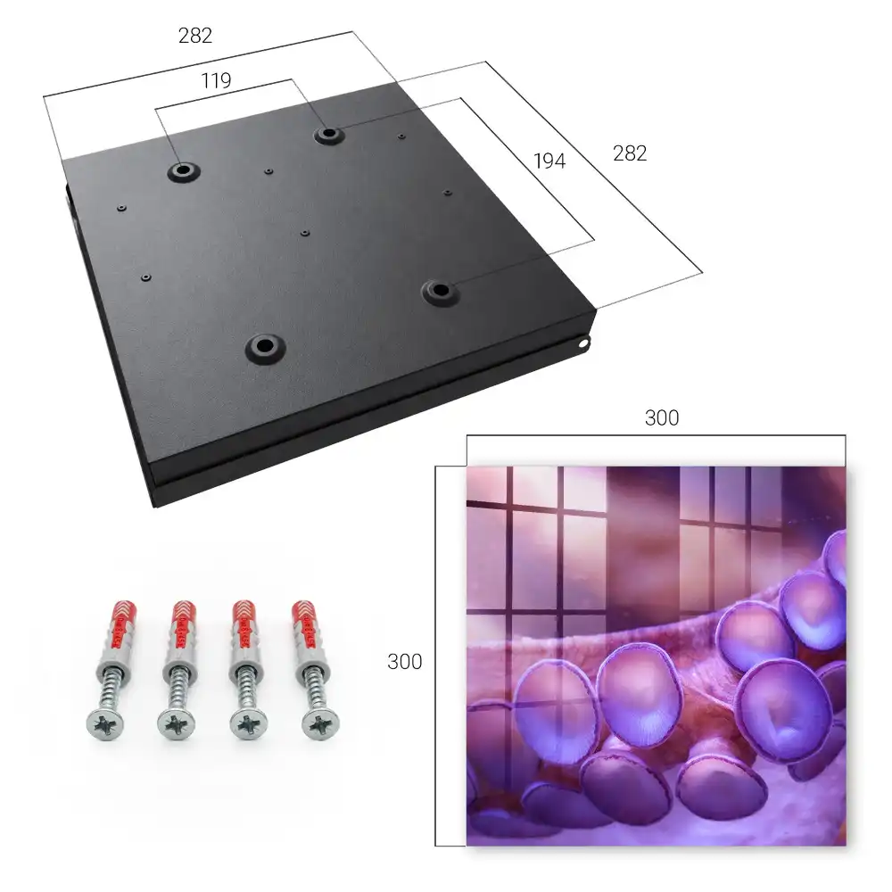 Dulapior pentru chei violet cu design misterios
