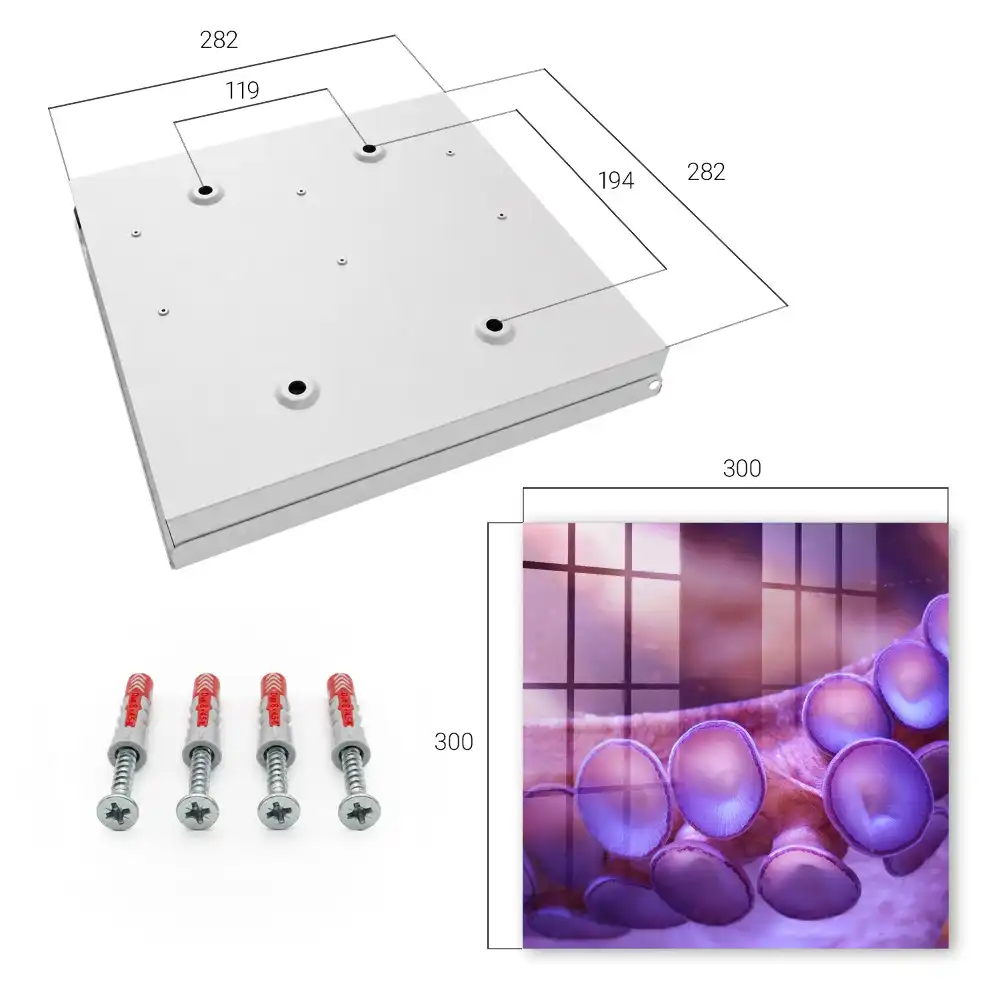 Dulapior pentru chei violet cu design misterios