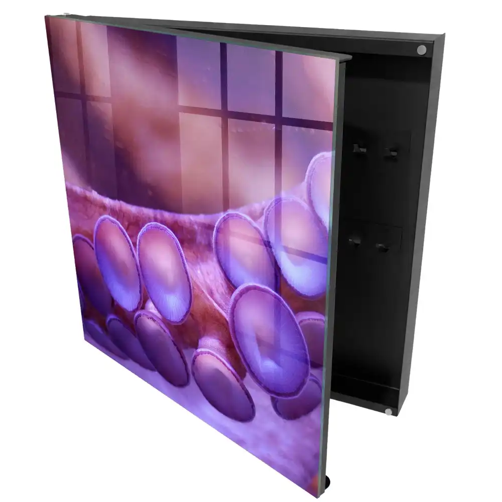 Dulapior pentru chei violet cu design misterios