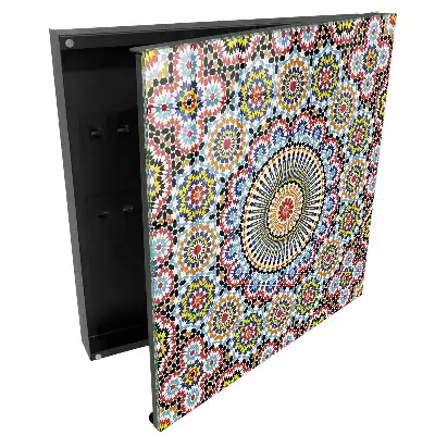 Suport de chei pentru perete cu design dinamic și modele mozaic colorat