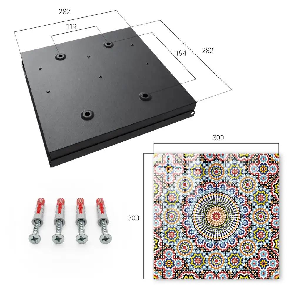 Suport de chei pentru perete cu design dinamic și modele mozaic colorat