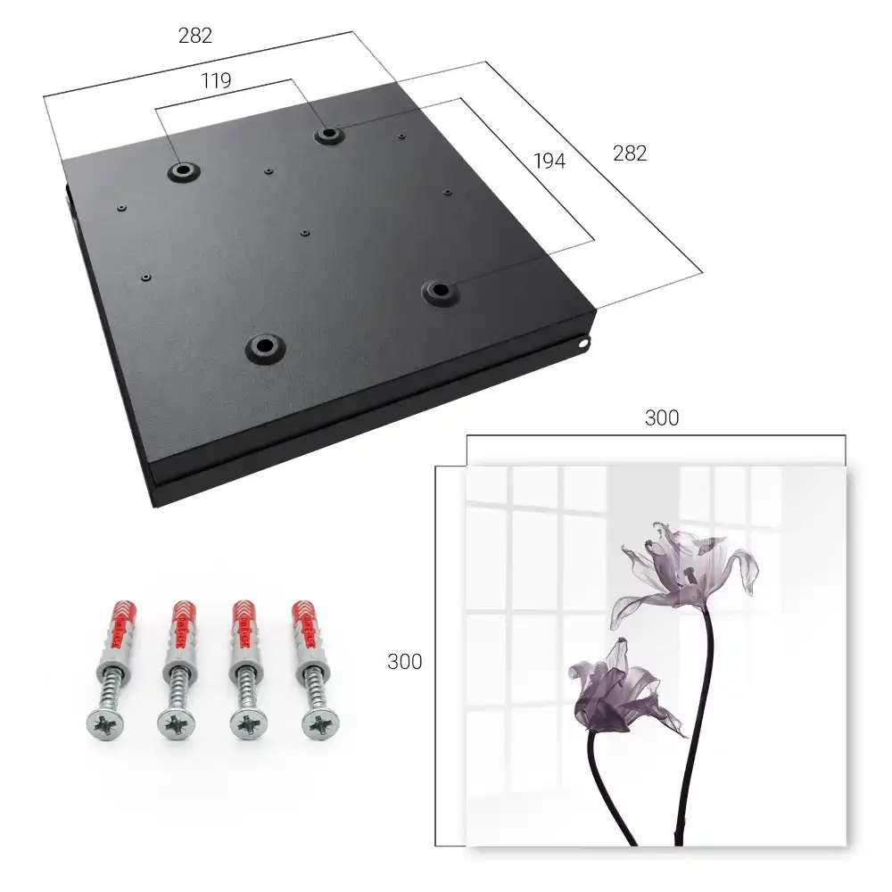 Suport de chei pentru perete cu model de flori delicate pe fundal deschis