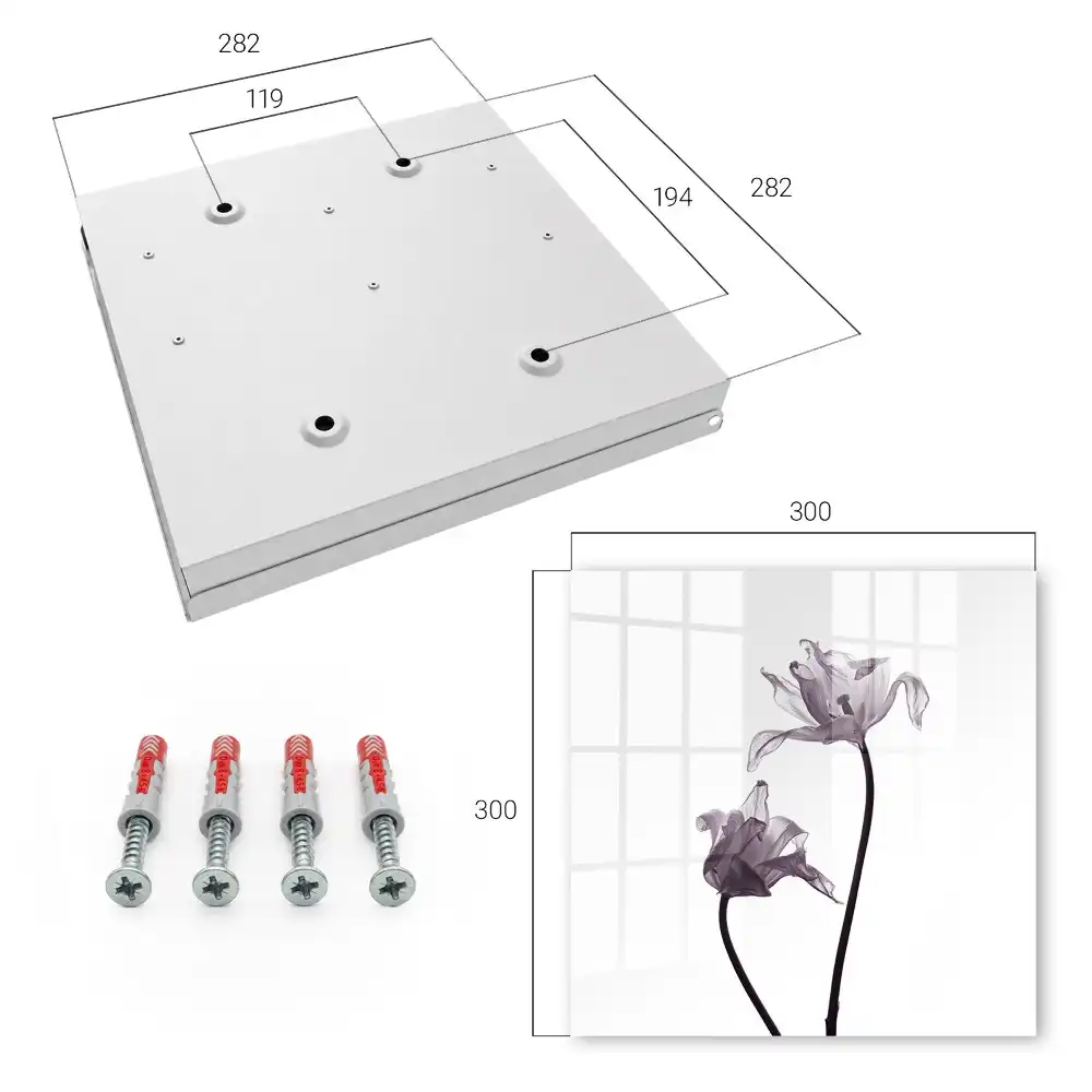 Suport de chei pentru perete cu model de flori delicate pe fundal deschis