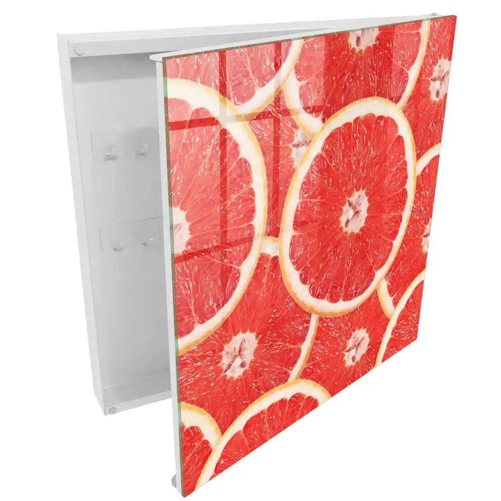 Casetă pentru chei cu model grapefruit și design fresh