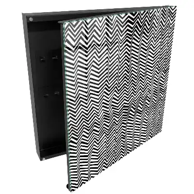Dulăpior pentru chei cu model zigzag și linii contrastante