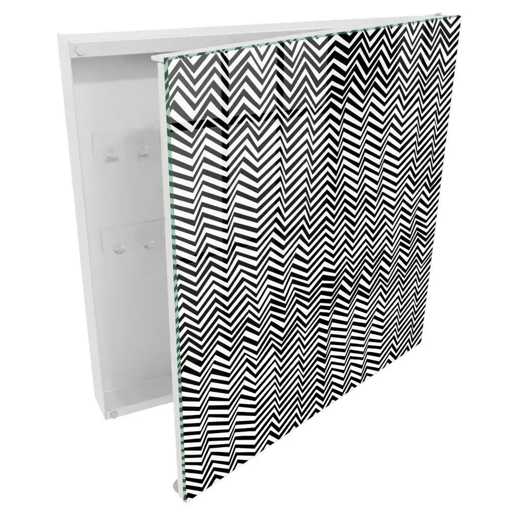 Dulăpior pentru chei cu model zigzag și linii contrastante
