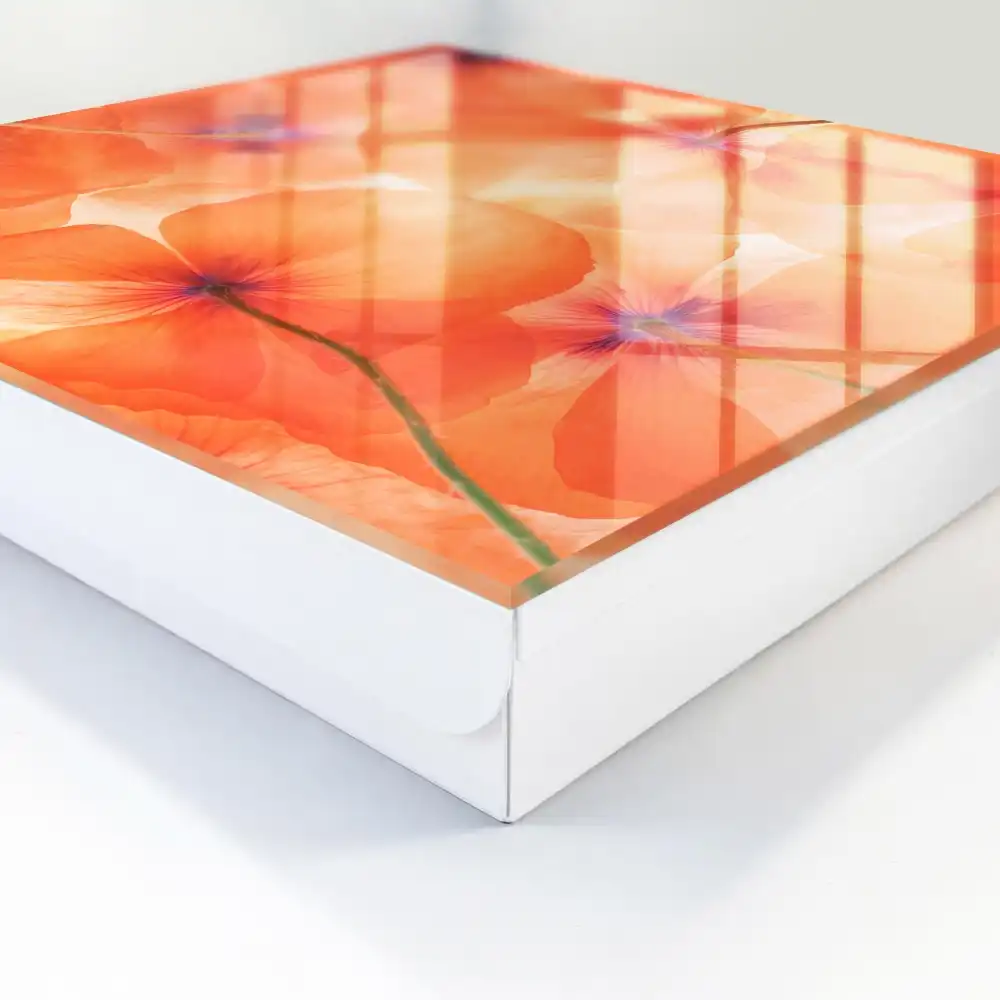 Casetă pentru chei cu model floral portocaliu
