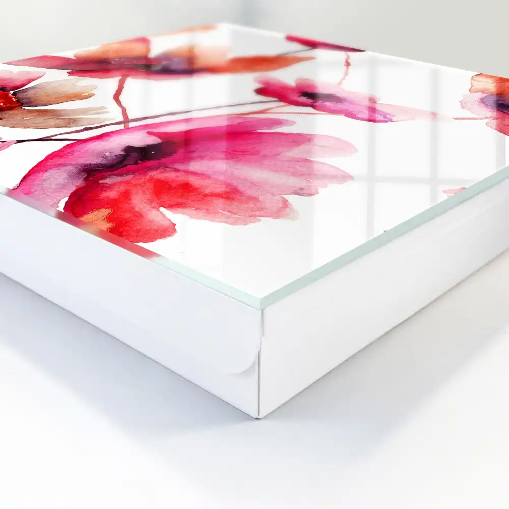 Suport de perete pentru chei cu design floral în acuarelă