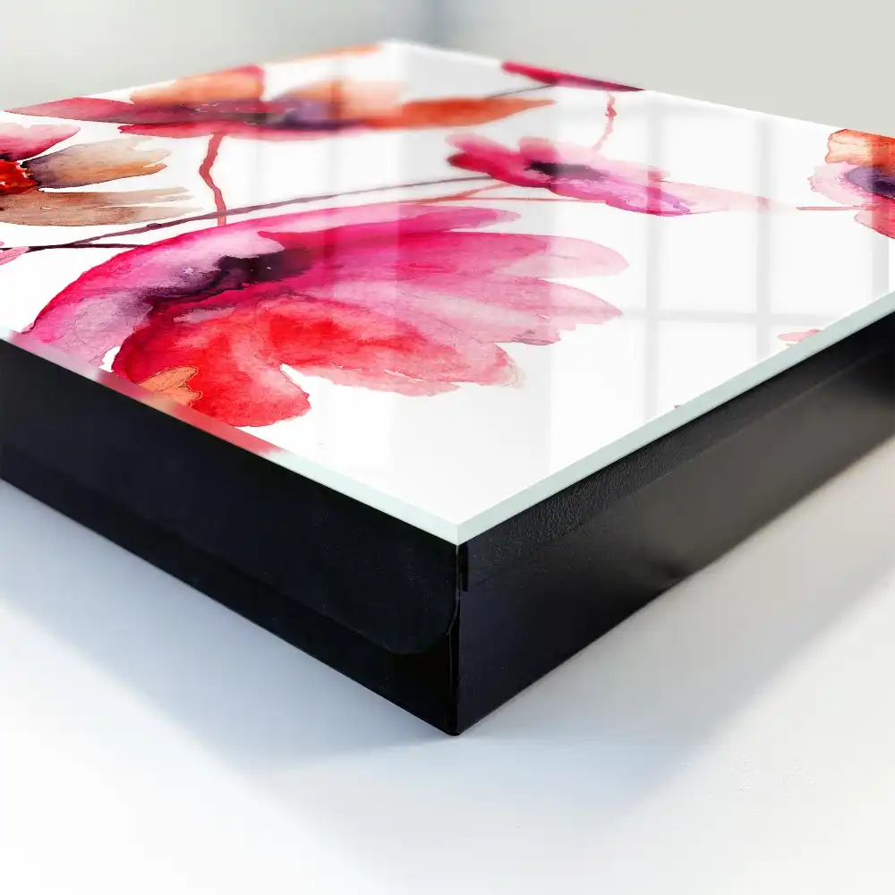 Suport de perete pentru chei cu design floral în acuarelă