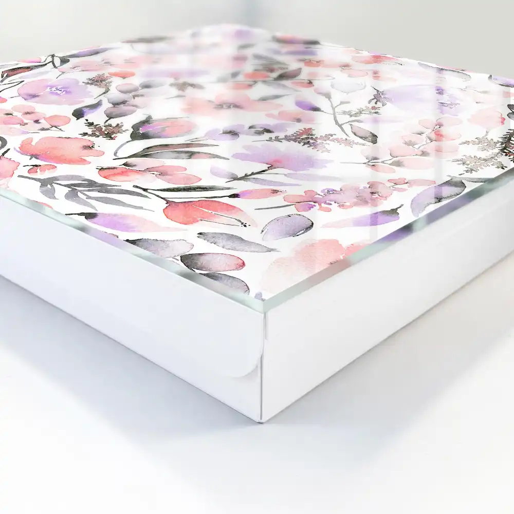 Cutie pentru chei de perete cu model floral în acuarelă