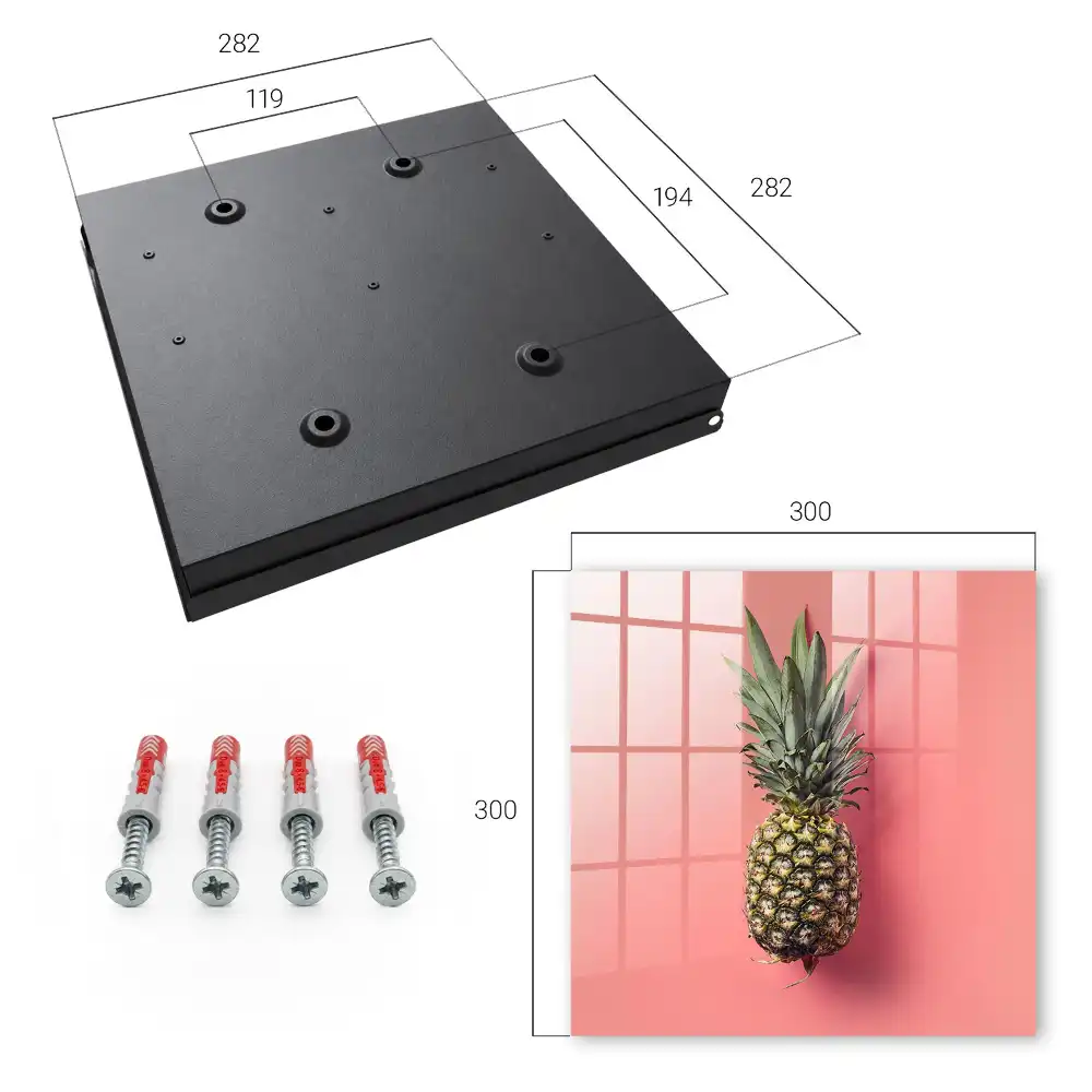 Suport pentru chei de perete cu design exotic pe fundal roz