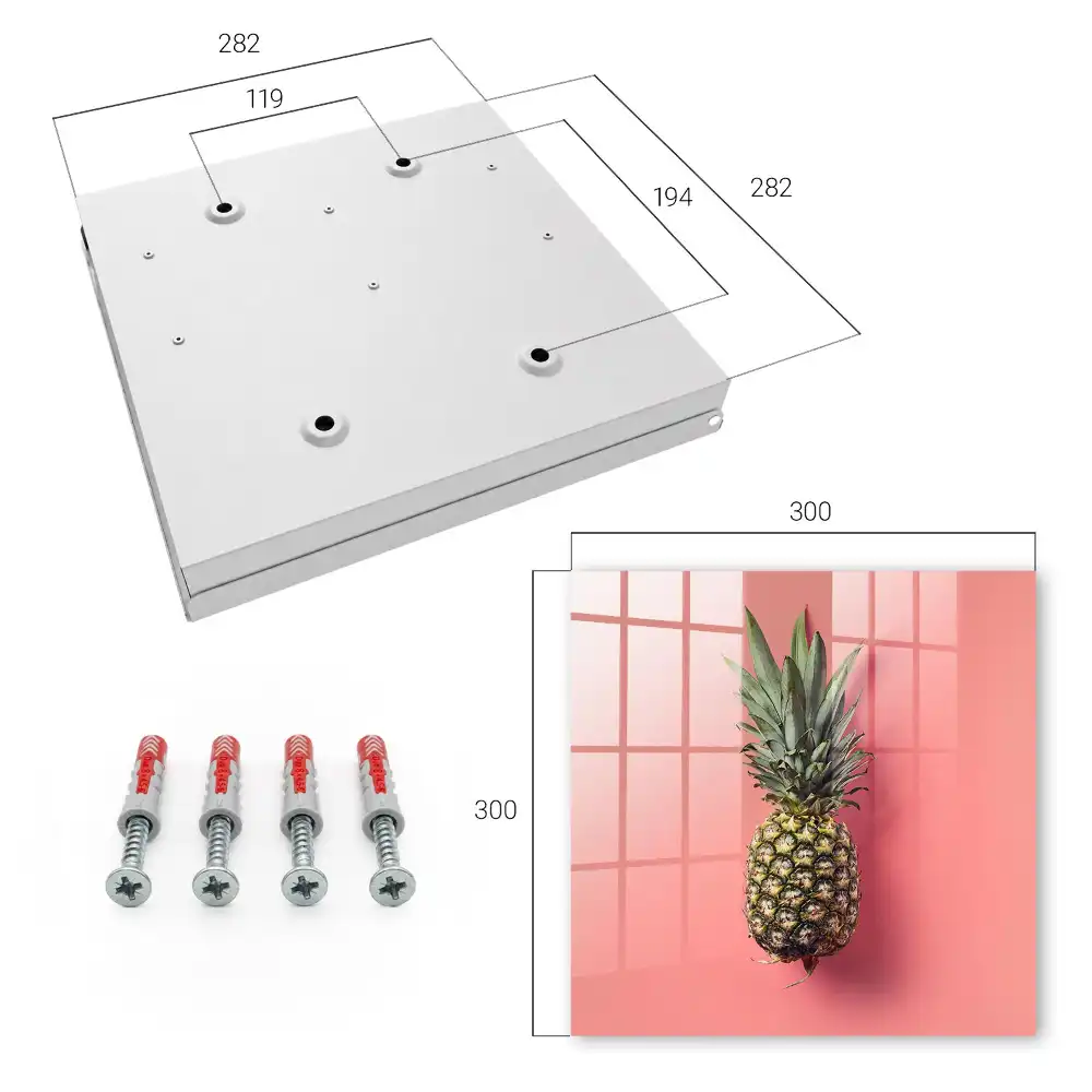 Suport pentru chei de perete cu design exotic pe fundal roz