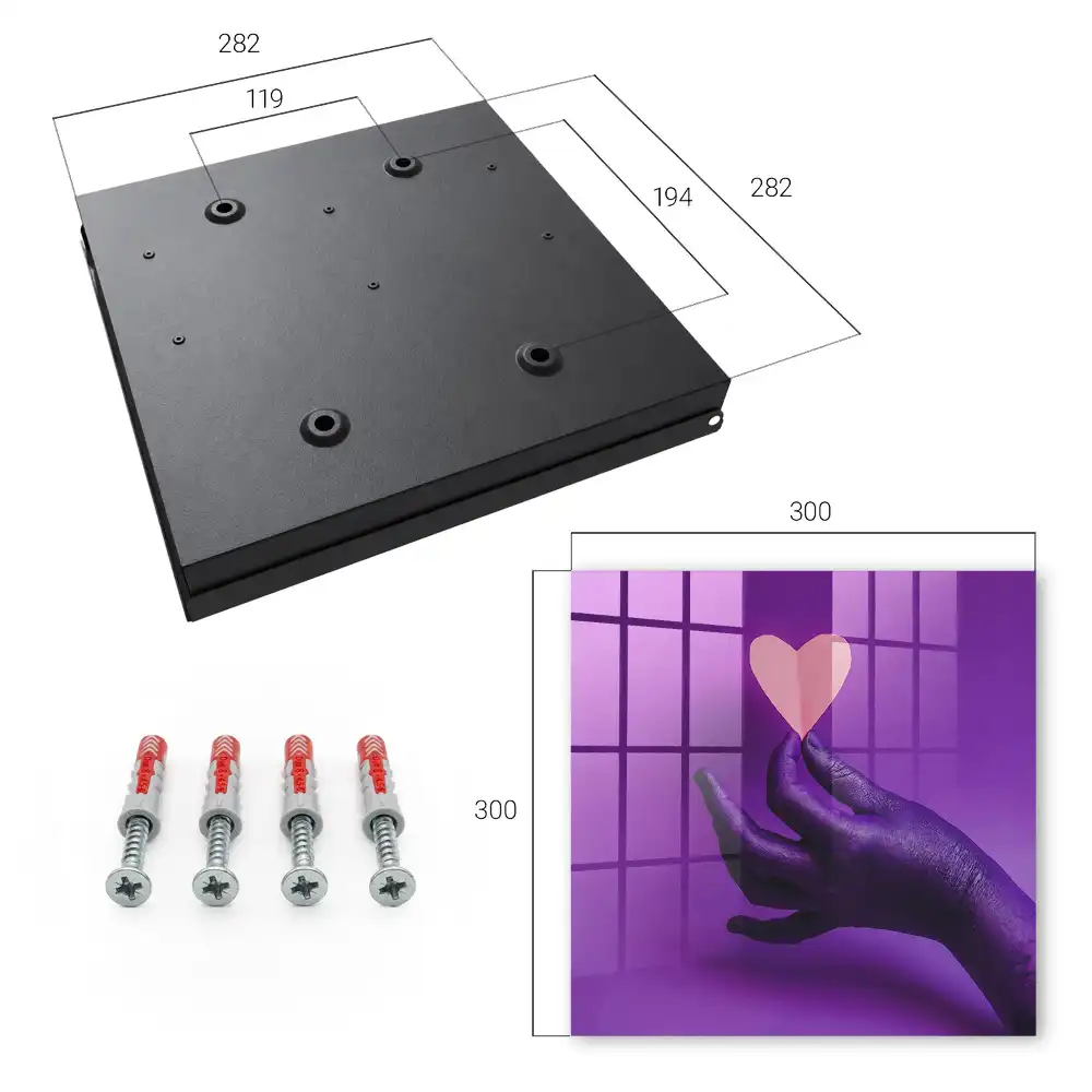 Casetă de chei manuală cu design în formă de inimă și contrast emoțional